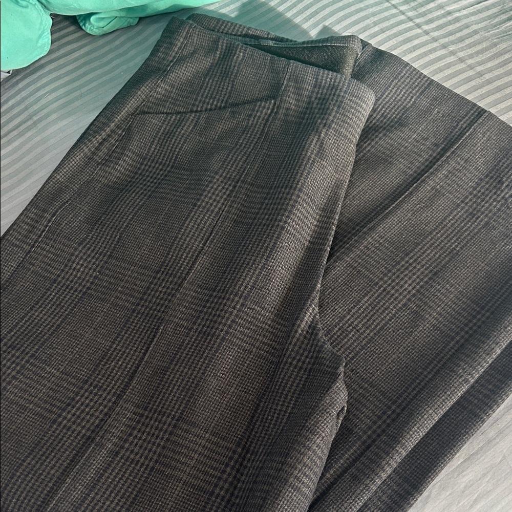 Gray Plaid Trousers
